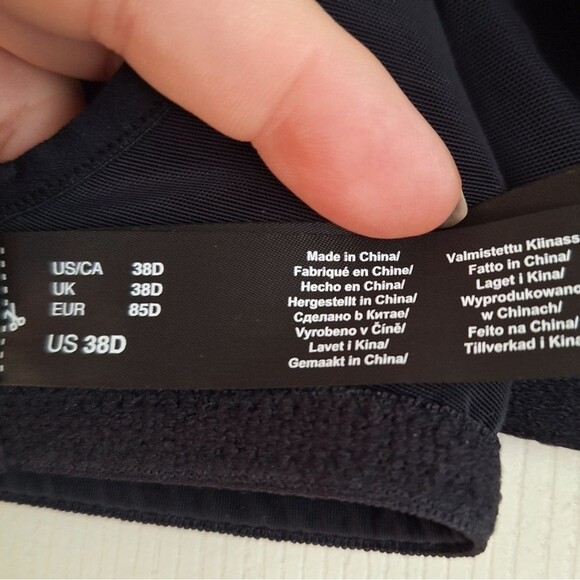 🎁DYNK Table Top Micro Unlined Black Demi Bra Size 38D - Picture 9 of 10